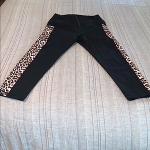 Zyia leopard and black leggings with pockets